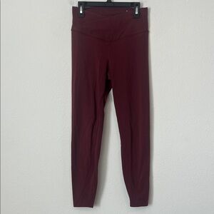 OLD NAVY Active Burgundy Powerchill Go-Dry Extra High Rise Leggings